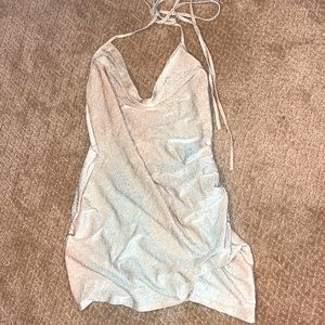 Womens glitter halter tight dress